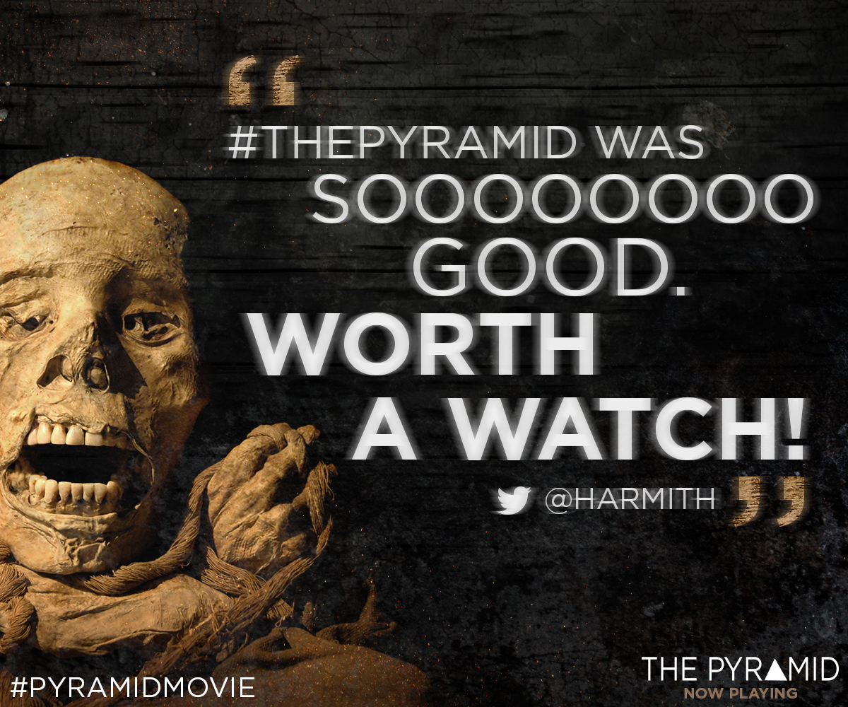 20thHorror's tweet photo. The Curse has been unleashed. See the film that has audiences talking. #PyramidMovie, get tix: http://t.co/KEIsVENKIN http://t.co/V05E9WnWLq