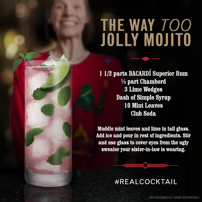 OnionLabs's tweet photo. If she asks me to go caroling with her AND wear a Santa hat, I'm going to need another #RealCocktail from @Bacardi http://t.co/jfdybjfjCR