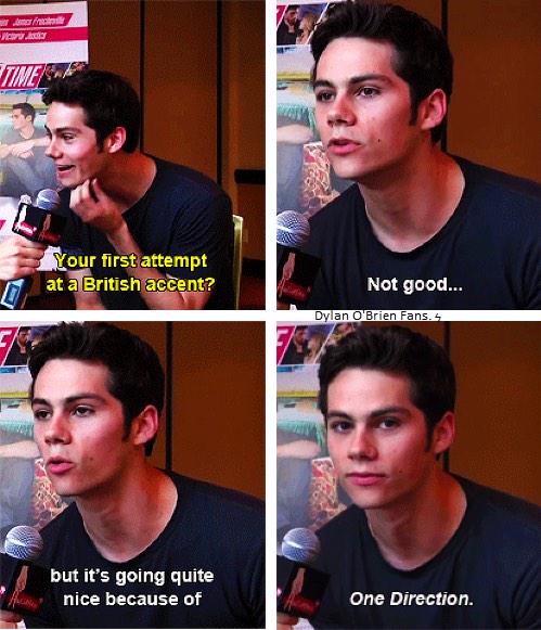 he knows about one direction. omg.