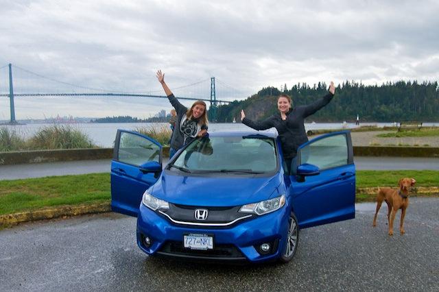 HondaCanada's tweet photo. #Vancouver blogger #miss604 takes the #2015Fit 4 a ride. See where she ends up. #FITwhatever http://t.co/uwfhZNNU43 http://t.co/jiu0ULk7Tt