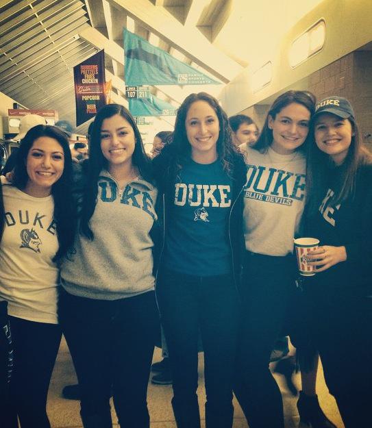 DeltaGammaDuke's tweet photo. Some of our sisters met up at the Duke vs. UConn basketball game in New Jersey yesterday! #DGdoesbball #dukepride http://t.co/zFsNUuPLY3