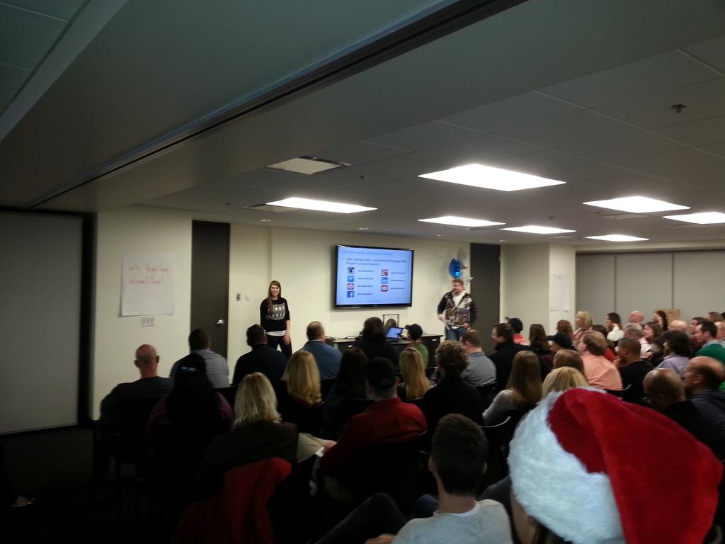 rjcollins2's tweet photo. .@HaylieStarin and #justinkane introducing new @MarketingPropel social media initiative http://t.co/SrQkChvkq8