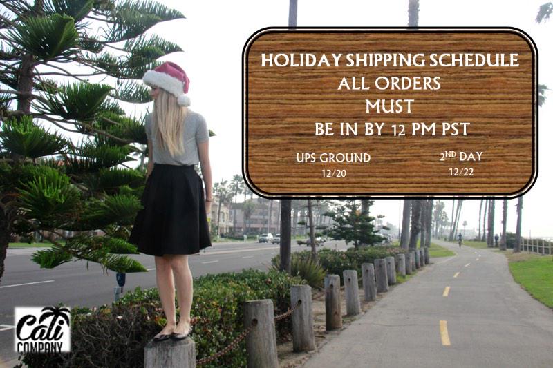 CaliCompanyUSA's tweet photo. Christmas is coming soon!🎄🎁Use the shipping guide to get your shipment by the 24th! #Christmas #giftguide2014 http://t.co/2lC4hArAd7