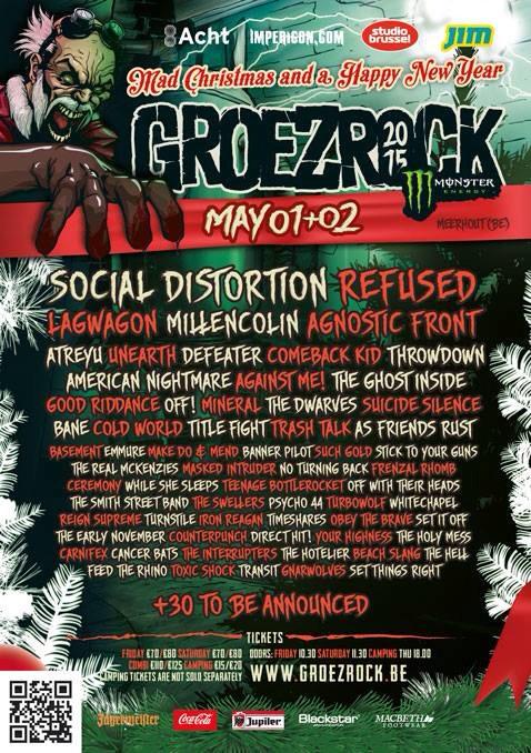 How good does <a href="/GROEZROCK/">GROEZROCK Festival</a> look so far?! We'd love to play this festival. Who's heading out to Belgium then?!