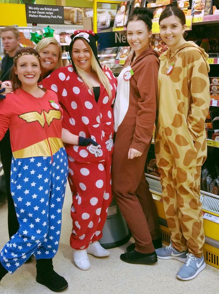 Onesie day at work 😄 #funatwork <a href="/TescoRugeley/">Tesco Rugeley</a>