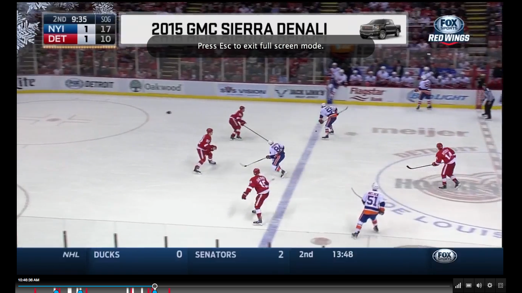 13Hockeytown40's tweet photo. Isles zone entry on their 2nd goal. http://t.co/yHynMWjmtH