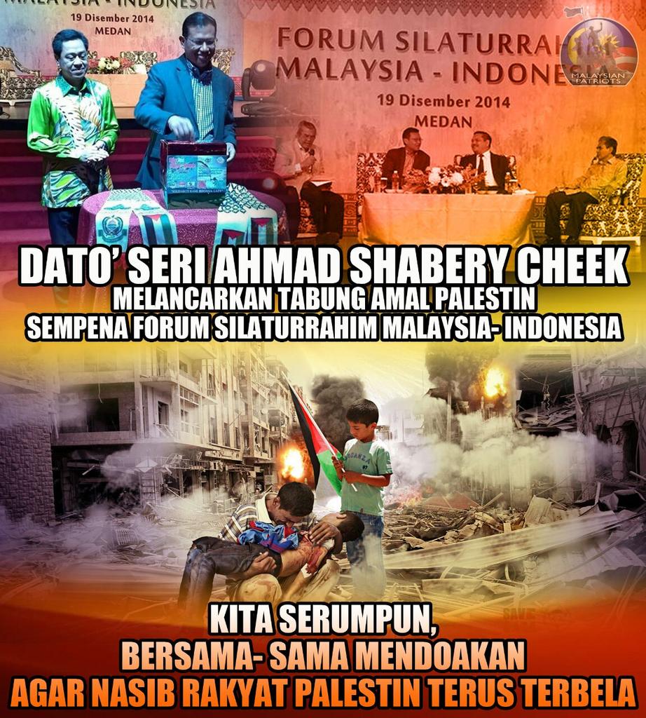 Tabung amal Palestin dilancarkan olh <a href="/shaberyc/">Shabery Cheek</a> sempena forum Silaturrahim #Malaysia - #Indonesia. <a href="/Huan2U/">Parti Cinta Malaysia</a> <a href="/tunfaisal/">Tun Faisal</a>