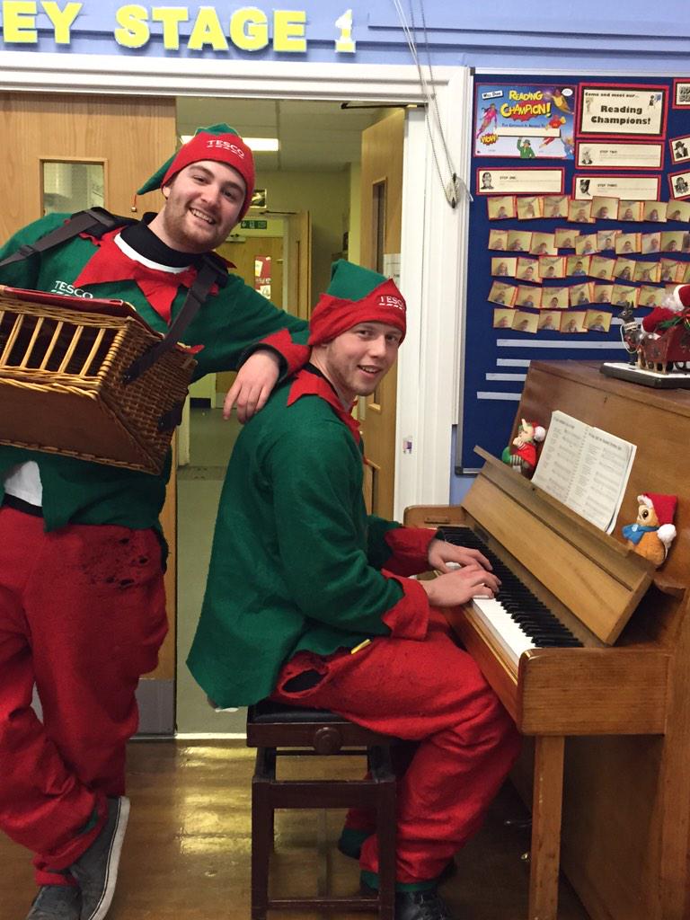 <a href="/LeighTesco/">Tesco Leigh</a> Thanks to the cheeky elves that visited us this afternoon &amp; gave all the staff &amp; parents free mince pies.