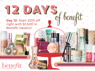 BenefitBeauty's tweet photo. Don't miss out! Follow &amp; RT @BenefitBeauty to WIN a HUGE $1,500 Benefit haul! #12daysofbenefit http://t.co/0e5OzaTV14 http://t.co/CijaFNIbcb