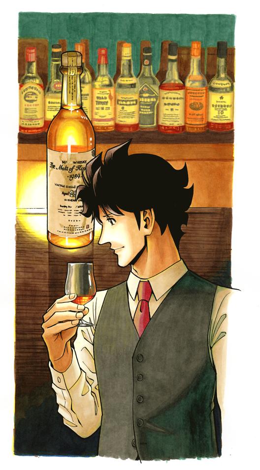 加治佐 修 卓球マンガ スリースター サイコミ連載中 たびたび告知ですみません 昨日19日 バーテンダーa Tokyo 3巻 発売されました なので表紙の原画をアップ 表紙に描いたマルスウイスキーは朝ドラでやってるマッサンとも関わりが よろしくお願いし