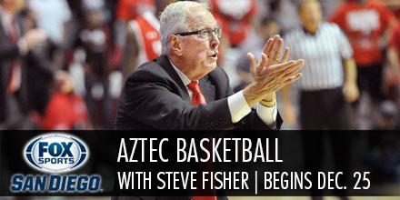 GoAztecs's tweet photo. Aztec Basketball with Steve Fisher will air on @FOXSportsSD. First episode: Dec. 25. http://t.co/3Xktzl5w26 http://t.co/JCsjOCvlNI