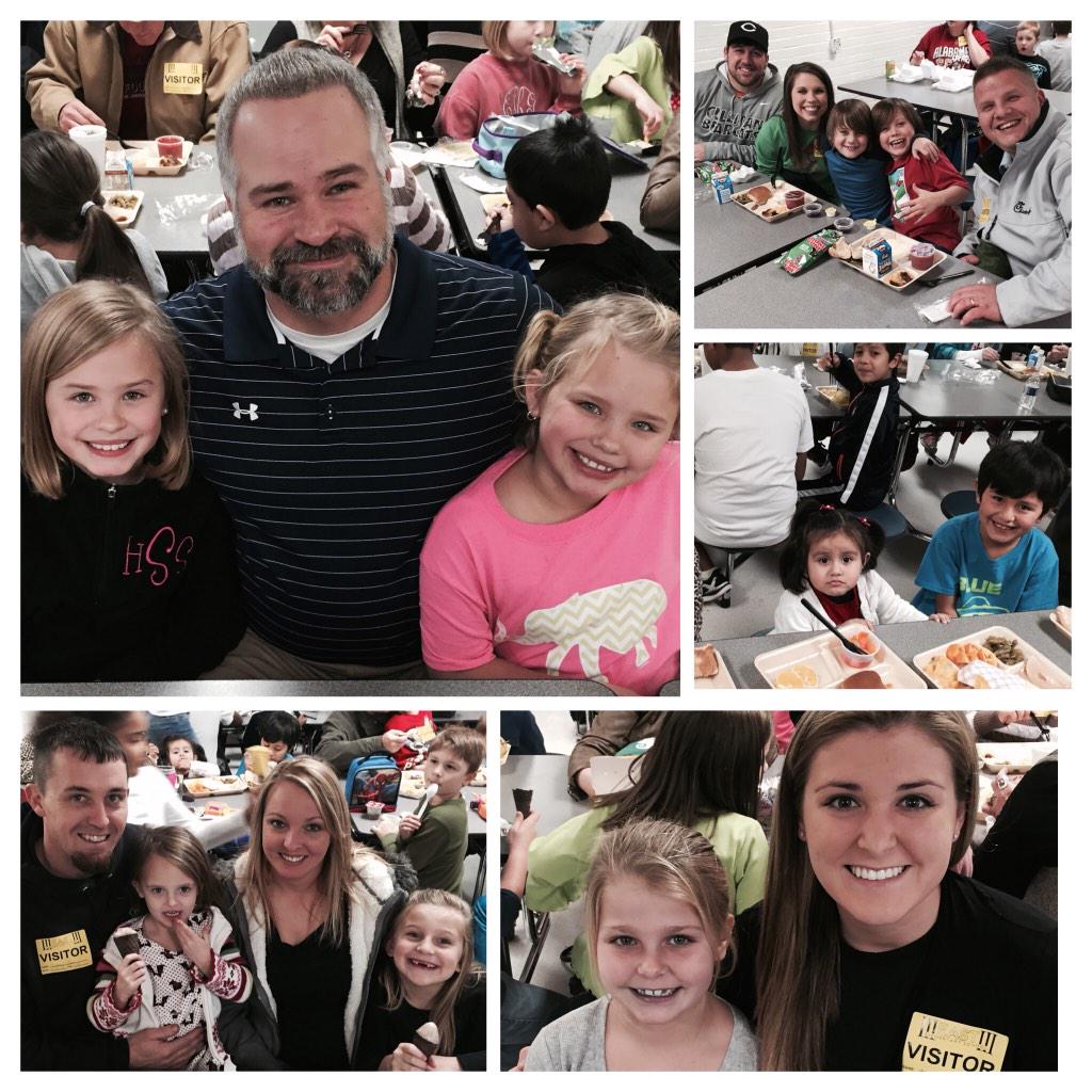 EESPrincipal's tweet photo. So many smiles at the EES Christmas lunch. It must have been the peach cobbler. 🎅 #lovethelunchroom #peachcobbler http://t.co/mgE2ab93T4