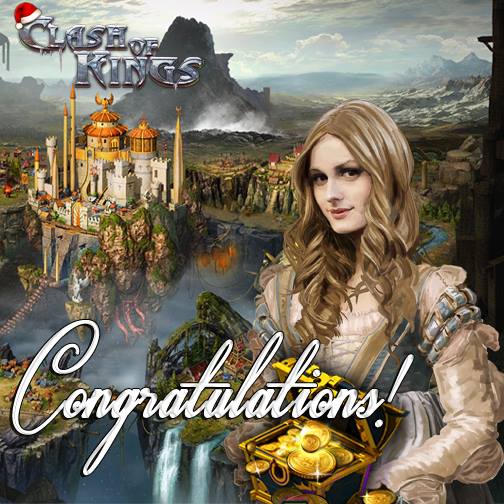 200 GOLD to "nuke.f.hatta", "C-styleNL" &amp; "EnMySites"  for their feedback about #ClashOfKings Winter Update!