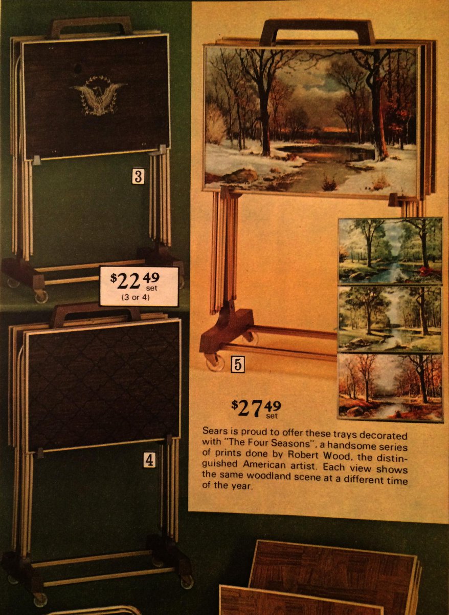 1975Sears's tweet photo. Page 343, Items 3 &amp; 4 ($22.49/set) and 5 ($27.49/set). Hostess trays for casual dining and entertaining. #searslife http://t.co/gbcohtAbVO