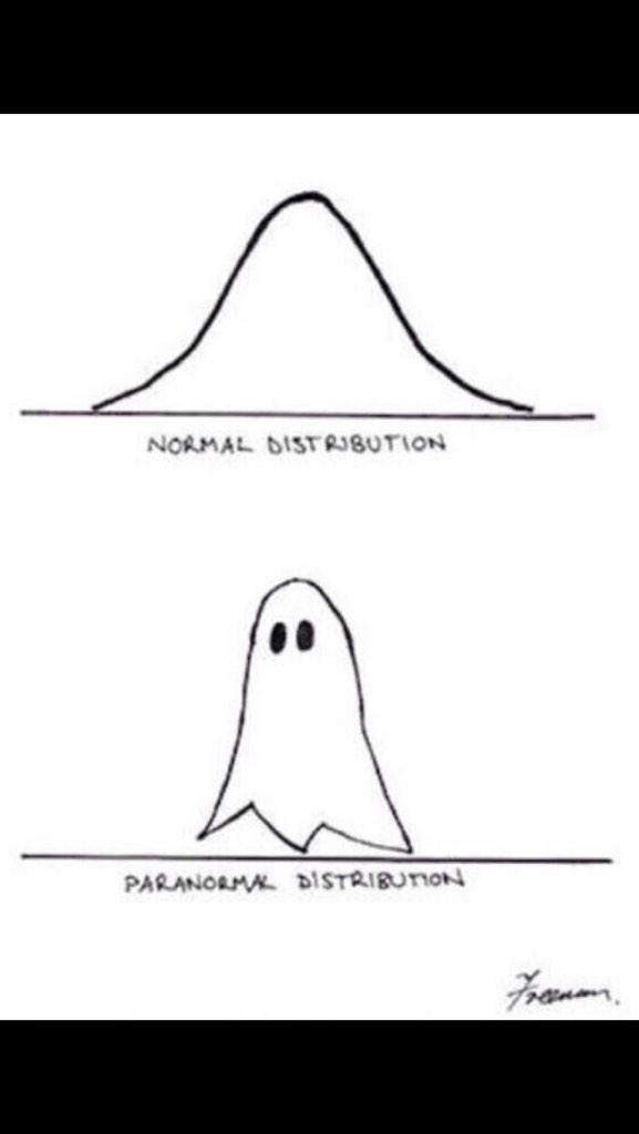 AshleyMTierney's tweet image. Does this meet the assumptions for parametric analysis? 😭😂😂 #paranormaldistribution #humor #boredatwork #nerd