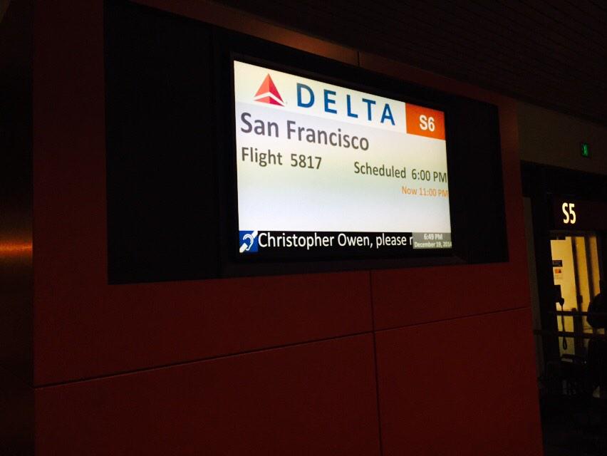 mdotsanchez's tweet photo. Thanks @Delta for the lovely extended stay at the airport. You're so thoughtful. So are the ATC at SFO. http://t.co/QMfBOHvf1L