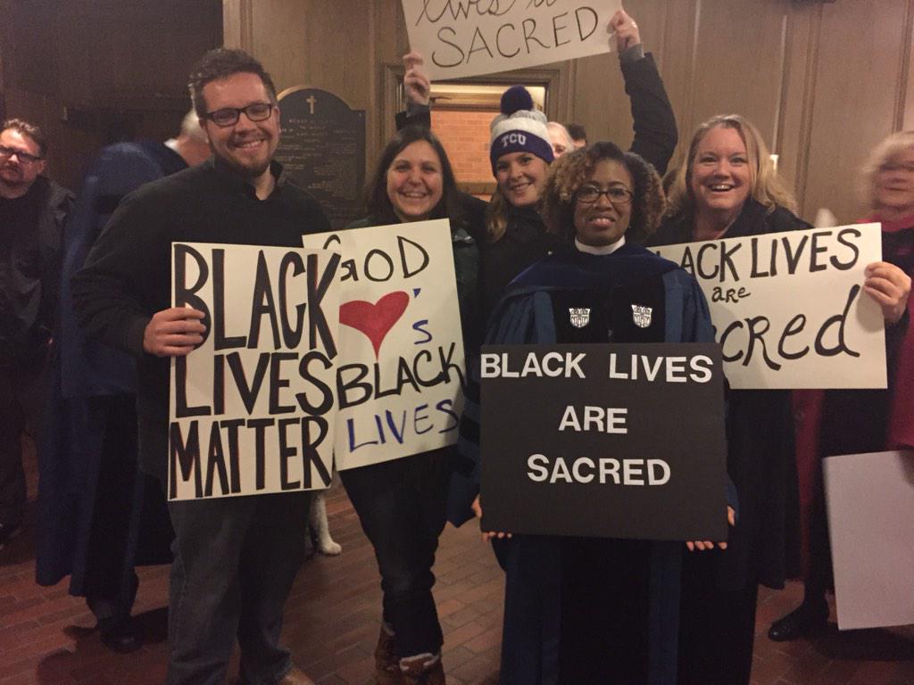 #BriteBible students (&amp; prof) at <a href="/britedivinity/">Brite Divinity School</a> proclaim #BlackLivesMatter #BlackLivesAreSacred