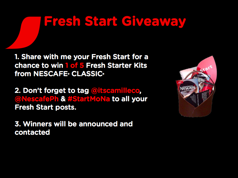 itscamilleco's tweet photo. Twitter giveaway! Win this starter kit by telling me what you want to start! Tag me, @NescafePh and #StartMoNa http://t.co/WJmjQtuggZ