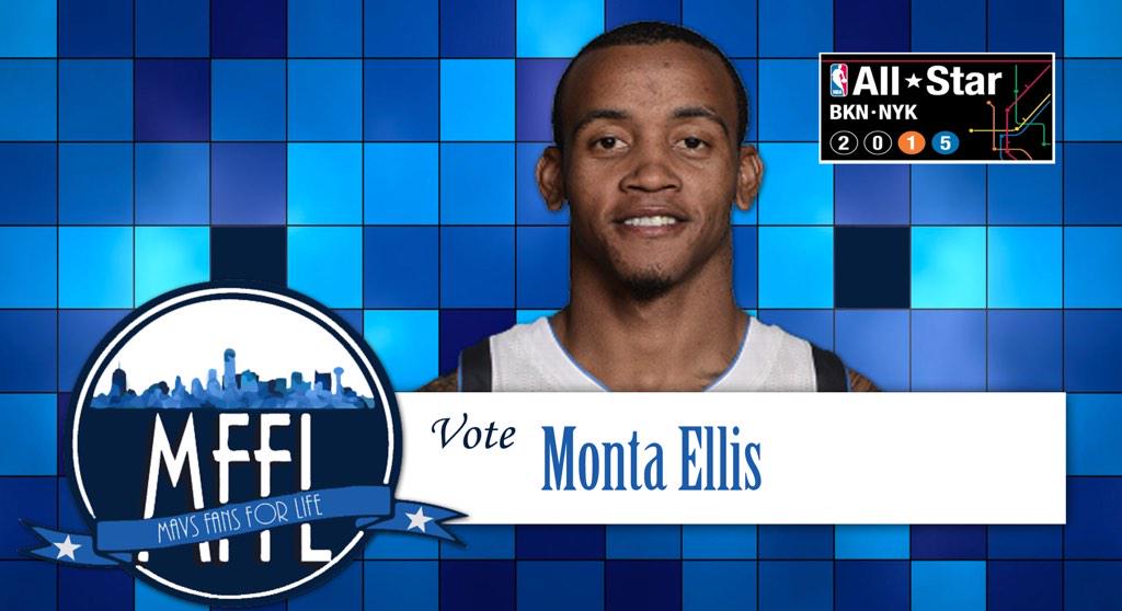 MavsFansForLife's tweet photo. Monta Ellis #NBABallot 

RT &amp; it will count as your vote. http://t.co/rGzlBmClow