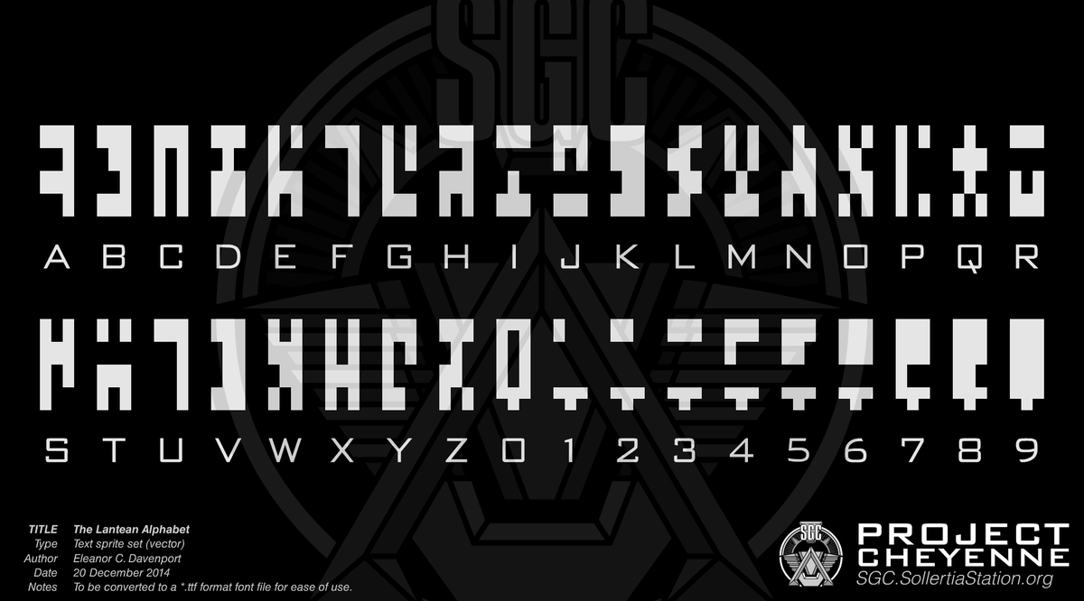 CheyenneProject's tweet photo. More #SGC artwork from #ProjectCheyenne. Lantean Alphabet! http://t.co/AgrPfJY7b6