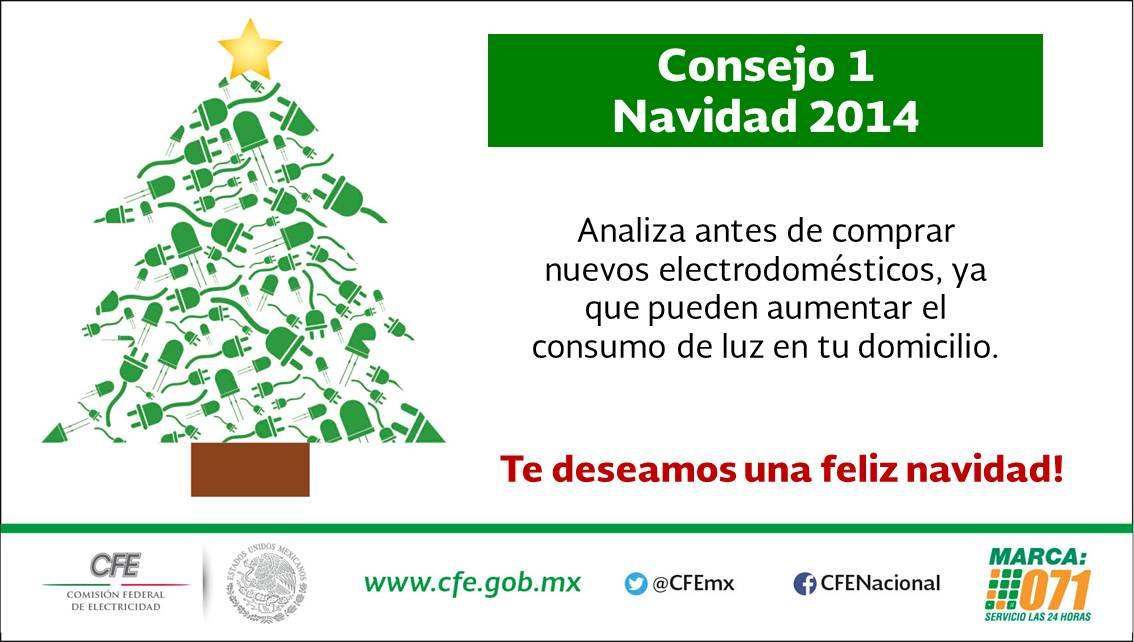 CFEmx's tweet photo. Compartimos el decálogo para #AhorrarLuzEnNavidad síguenos http://t.co/2pC9Ntmp4i