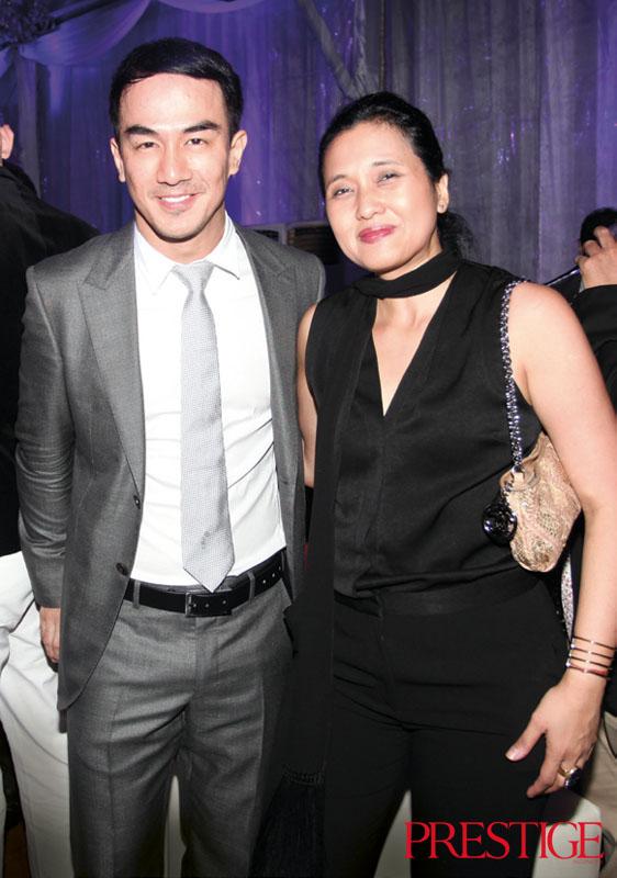 <a href="/Joe_Taslim/">Jota</a> and <a href="/amaliawirjono/">amalia wirjono</a> get together for a friendly photo-opp at the 10th Anniversary Prestige Gala