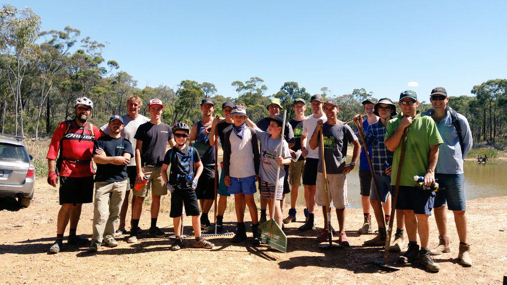 MTBbgo's tweet photo. Great day building trails in #springgully with an awesome group of volunteers, come join us for the next one🌳🚵 http://t.co/PoOT0W4vfP