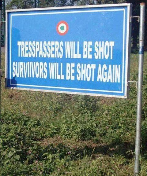 Deepak Kakran on X: ""Trespassers will be shot, Survivors will be shot again"  - #IndianArmy #FearlessIndianArmy #BestArmyOfWorld @adgpi  http://t.co/qgMmhKzaXh" / X