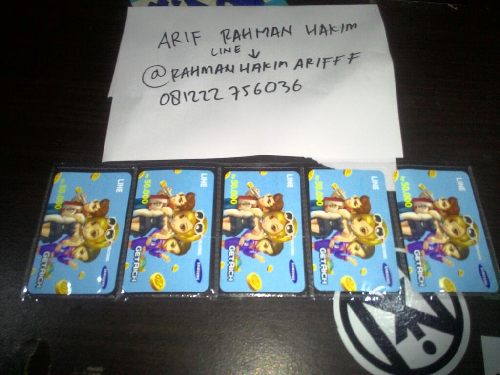 Silahkan kali aja minat sama voucher line nya bisa iai untuk sticker pack atau isi diamond get rich