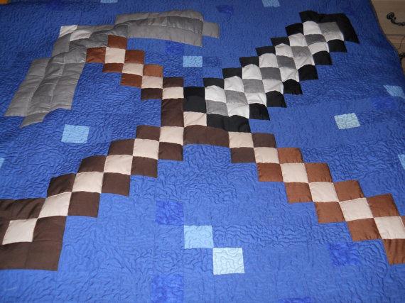 AwesomEmergency's tweet photo. Just bought a Minecraft Quilt to use in the background of my videos! Yay for color. #CompleteTheMonument @YTCreators http://t.co/0XYwFpndZv