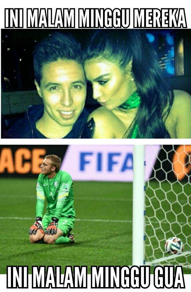 MCSCIndonesia's tweet photo. Yuks RT Meme ini "Malam minggu lo gimana mblo" #SuperSoccerMeme
#SportsRace2014 @bolanewscom
@my_supersoccer http://t.co/Z2NWxZYsKR