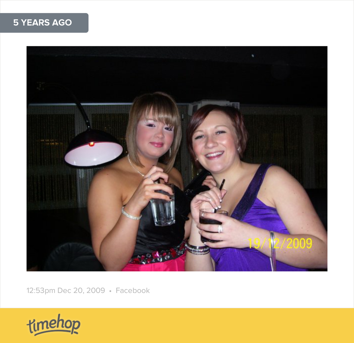 NaomiW21's tweet photo. Looking mint at our Xmas do 5 years ago Sara 😂 http://t.co/1EgNHJd08N http://t.co/qJNDBu4s1C