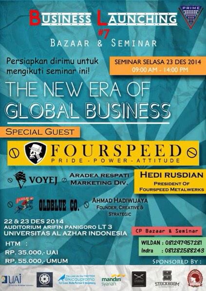 bizlaunching's tweet photo. [EVENT] #BizlaunchingUAI @bizlaunching with @Fourspeed_ , @oldblueco , @VOYEJ  | 23 Desember 2014 | 55k @UAlazhar http://t.co/AXxWhtKbDi