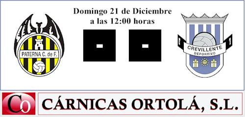 Jornada 20. Domingo 21 de Diciembre a las 12 h. en Paterna: