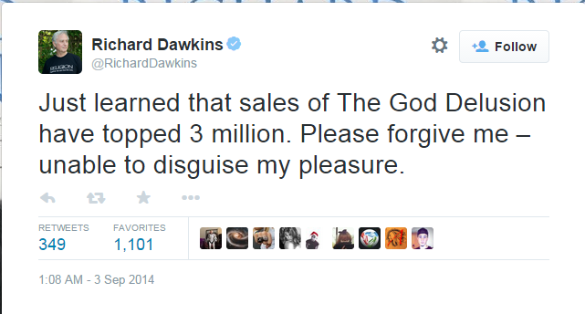 kotawinters's tweet photo. @BroEliSoriano Dawkins made money from taunting. A Debate on the God of the OT is most welcome. Why on the OT only? http://t.co/zAn4NGUBl1