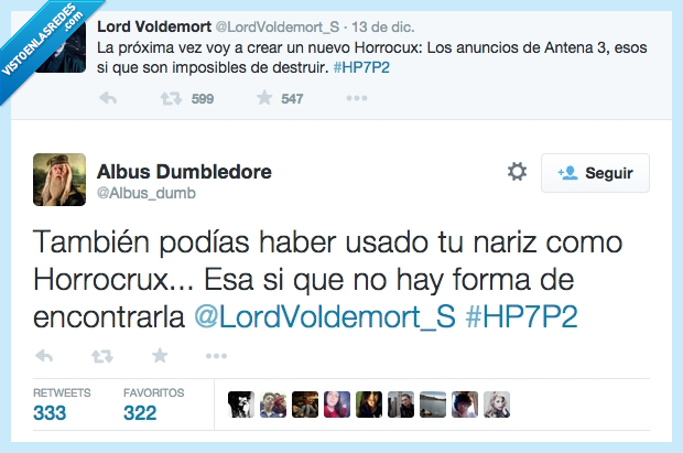 vistoenlasredes's tweet photo. Hay tensión por @Albus_Dumb @LordVoldemort_S http://t.co/O8QmUil6Mx http://t.co/7ZCPic3ncc
