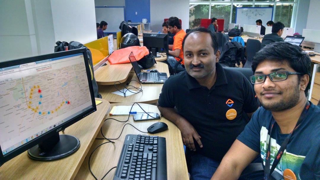 AshokRatnagiri's tweet photo. Potholes beware!! This cool app developed at #EVHackathon @edge_verve will locate you. Be prepared to be buried!
;-) http://t.co/Awq3U3lJRy