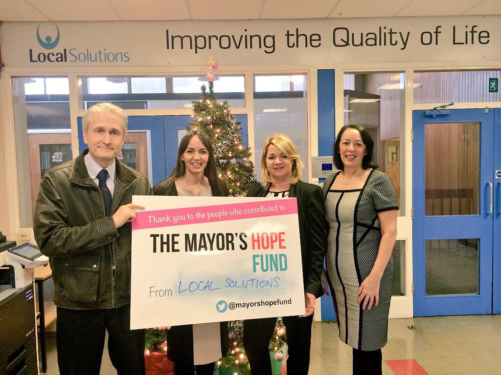MayorsHopeFund's tweet photo. Starting the weekend with a big thank you from @LocalSolutions_ who have benefitted from your generosity. #BetterXmas http://t.co/2hdJhFoP7E
