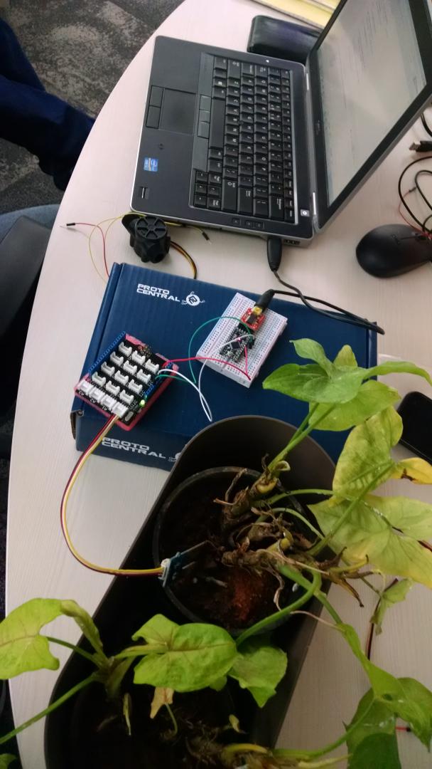 AshokRatnagiri's tweet photo. Soon plants will ask for water when they're thirsty. Amazing life & Tech synergy. #EVHackathon @edge_verve. Awesome! http://t.co/1ATirC1L4c