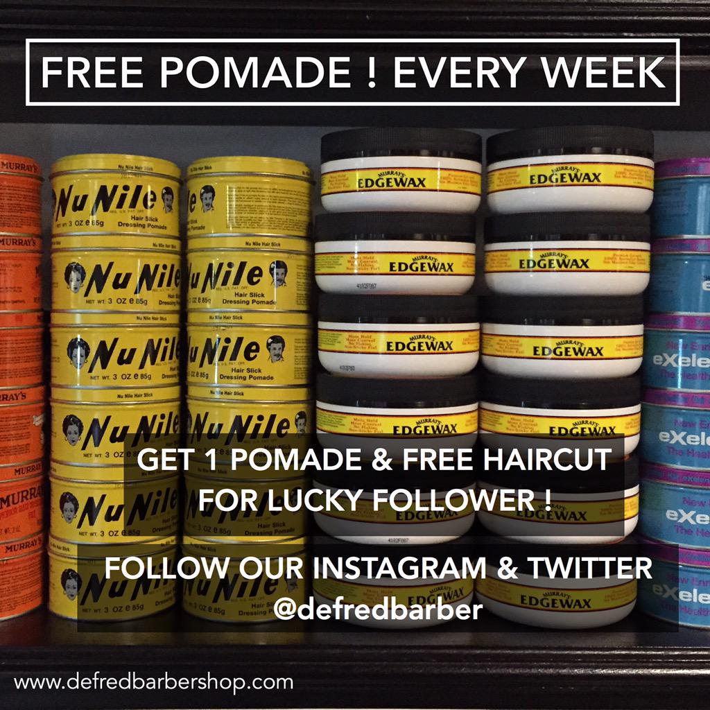 RT <a href="/defredbarber/">defred barbershop</a>: Mulai minggu depan kita bakal bagiin pomade sama free haircut setiap minggunya !!