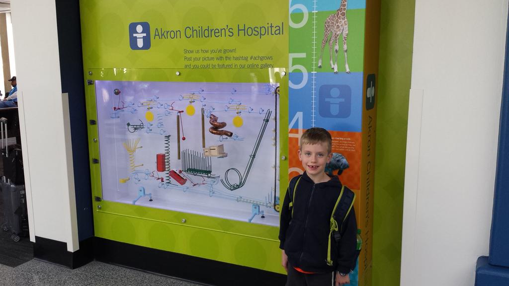 AkronChildrens's tweet photo. Flying in/out of @GoingPlacesCLE? Post a pic w/ #achgrows at our ball machine by Gate 4C, &amp; we may feature you http://t.co/IUUnkUBHNc