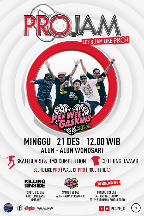 Besok 21/12/14 <a href="/PWGofficial/">Pee Wee Gaskins</a> main ke Alun2 Wonosari. Yg di Jogja mari merapat ! :D