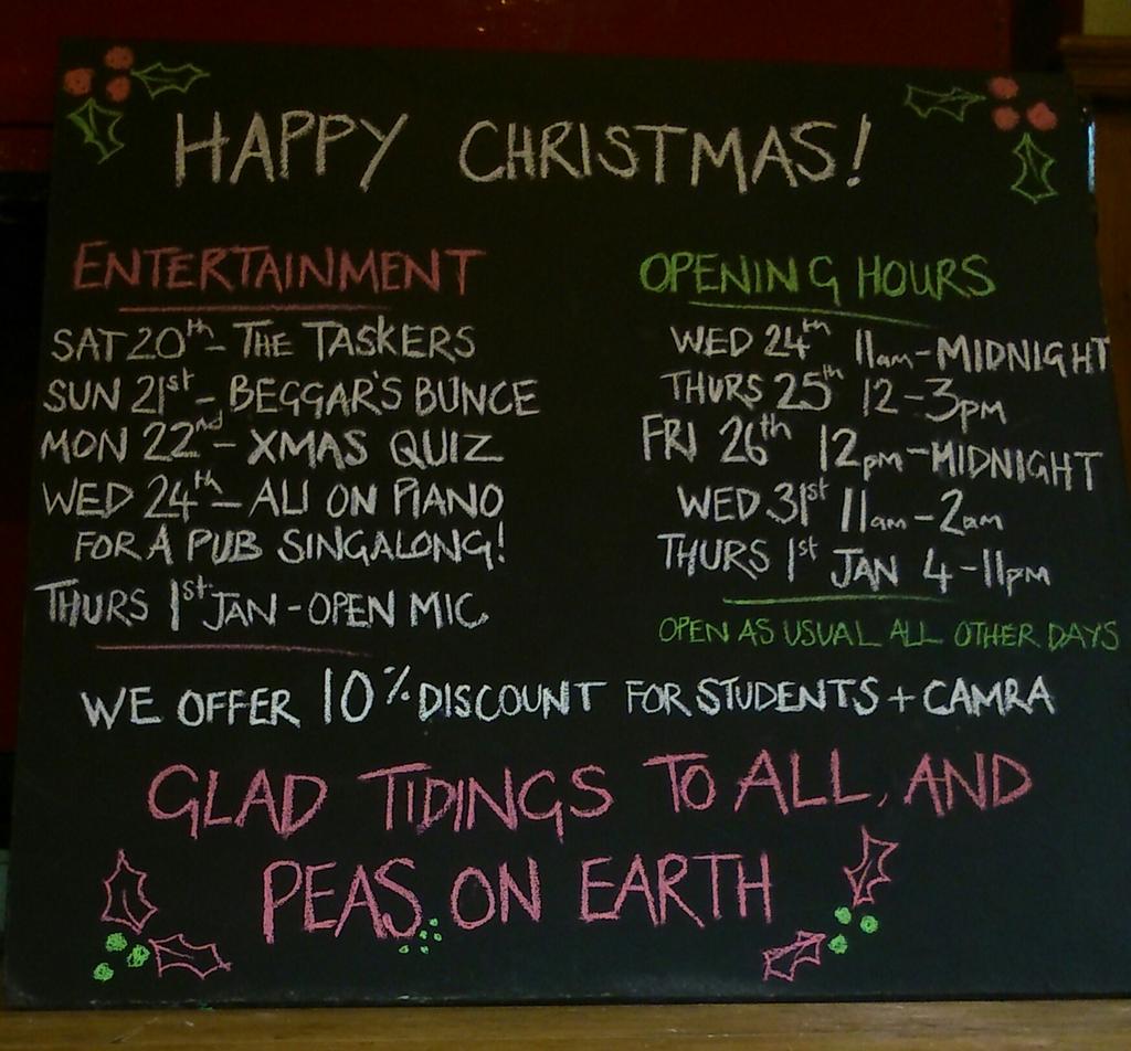 threeleggedmare's tweet image. Christmas opening hours and entertainment @YorkBrewery @yorkpubs @YorkCAMRA