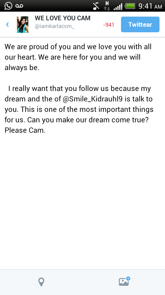 Justintxntions's tweet photo. Hi @camerondallas π π Can you read this? This is very important for @Smile_Kidrauhl9 and me β₯βΊ. We love you Cam β₯βΊ. http://t.co/hc6d3t9AS1