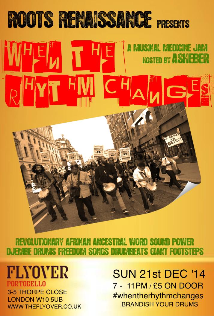 ashebermusic's tweet image. #whentherhythmchanges.Sun 21st Dec @FlyoverW10@asheber @RU1FAM@NattyMusic@akalamusic 
111

---
---
Sent by WhatsApp