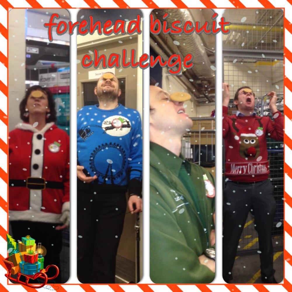 forehead biscuit challenge!! <a href="/daberrisford/">Dan Berrisford</a> <a href="/damiancapper/">Damian</a>