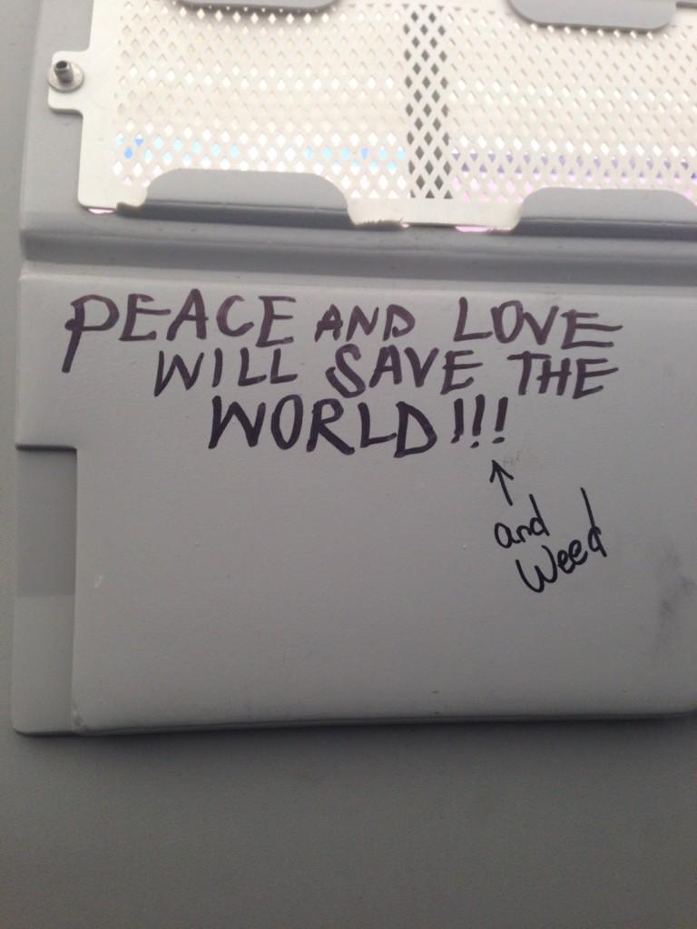 A_VERYsaucydude's tweet image. This is why I love Denver. Quality port-o-potty wisdom #AndWeed