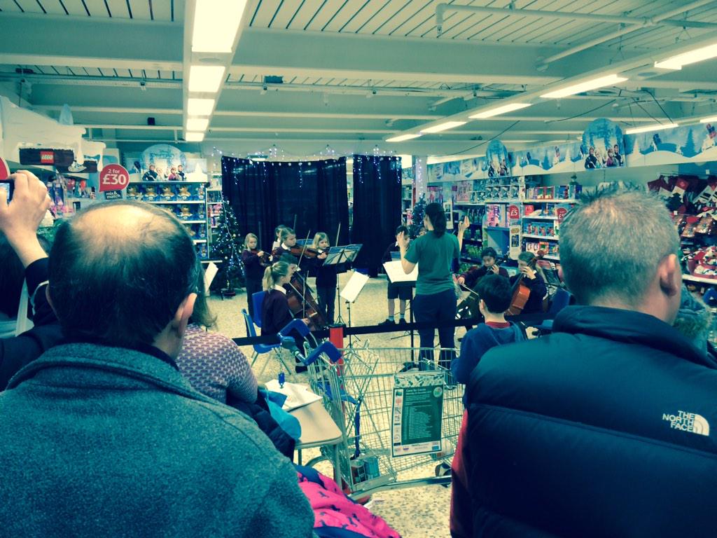 Fun and food bank concert at Tesco Milton Keynes Kingston helping our local community the customers loved it