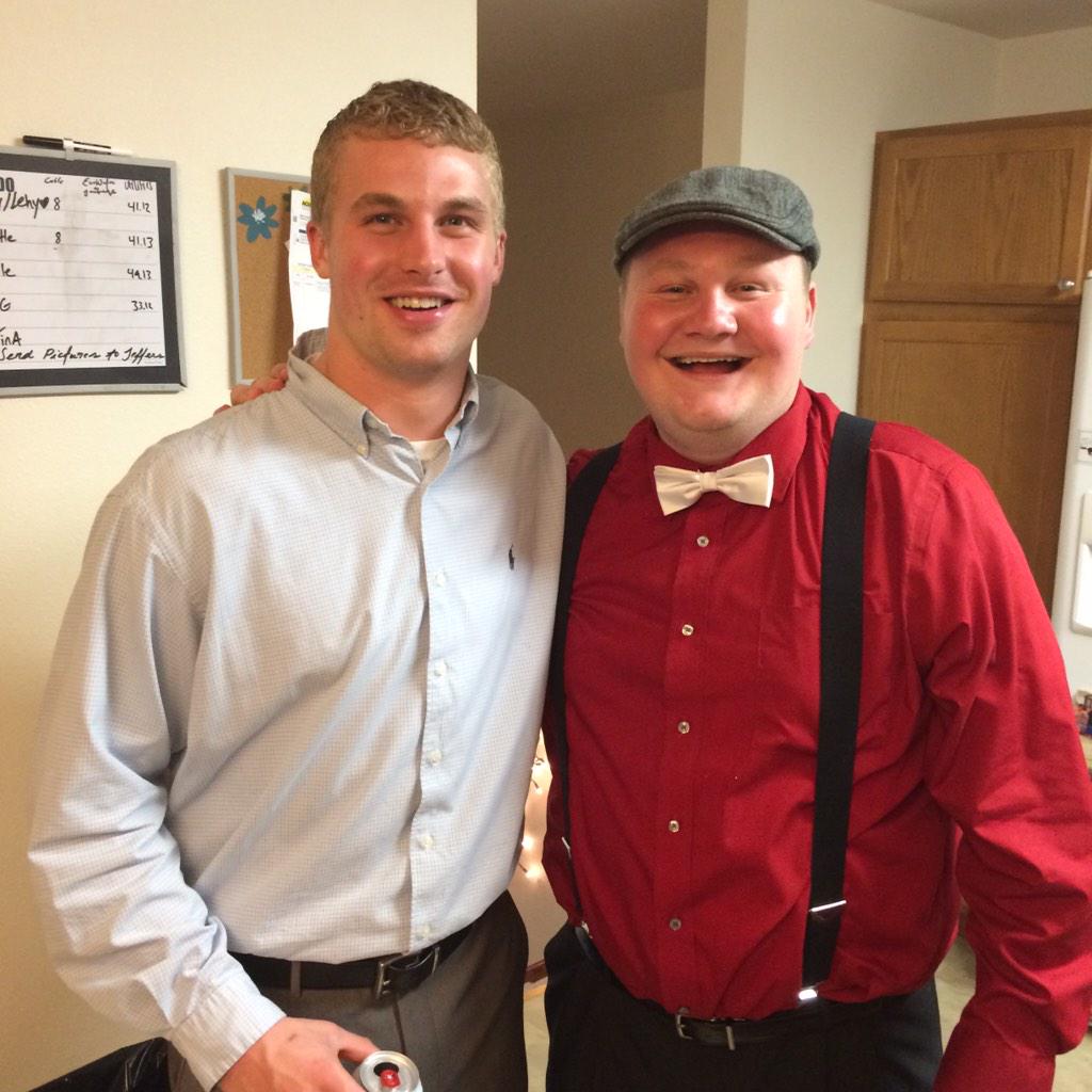 slatts_slattery's tweet photo. Sad day. QB 1 is finally moving out of marshall and back with mommy @CharlesKernIII. Have fun @dan_dws http://t.co/Ob7m9tbGXH