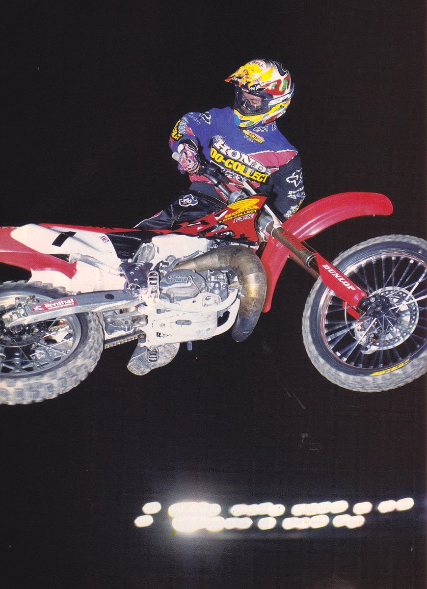 bjm_surya's tweet photo. "@TonyBlazier: Classic MX pic of the day. The King- @JeremyMcGrath  busting a Nac-Nac in 1995 #TheRedRiders http://t.co/zdVQtZraAW"